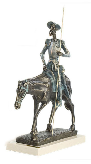 Portada de DON QUIJOTE A CABALLO (PEANA DE MÁRMOL)