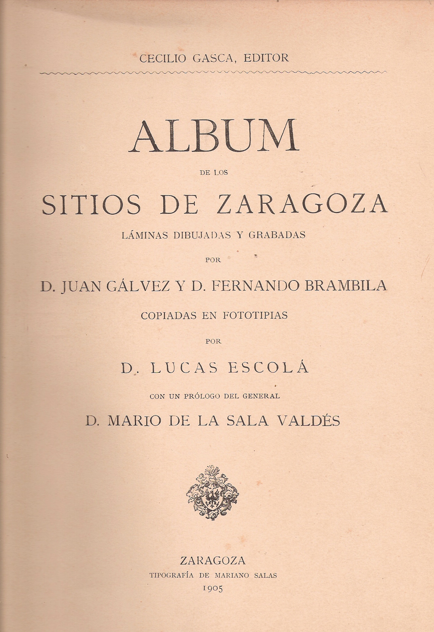 Portada de ALBUM DE LOS SITIOS DE ZARAGOZA