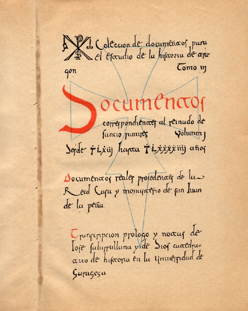 Portada de COLECCIÓN DOCUMENTOS ARAGÓN. TOMO III